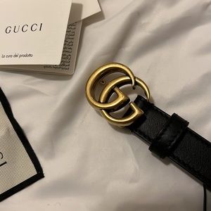 Gucci GG marmont skinny belt